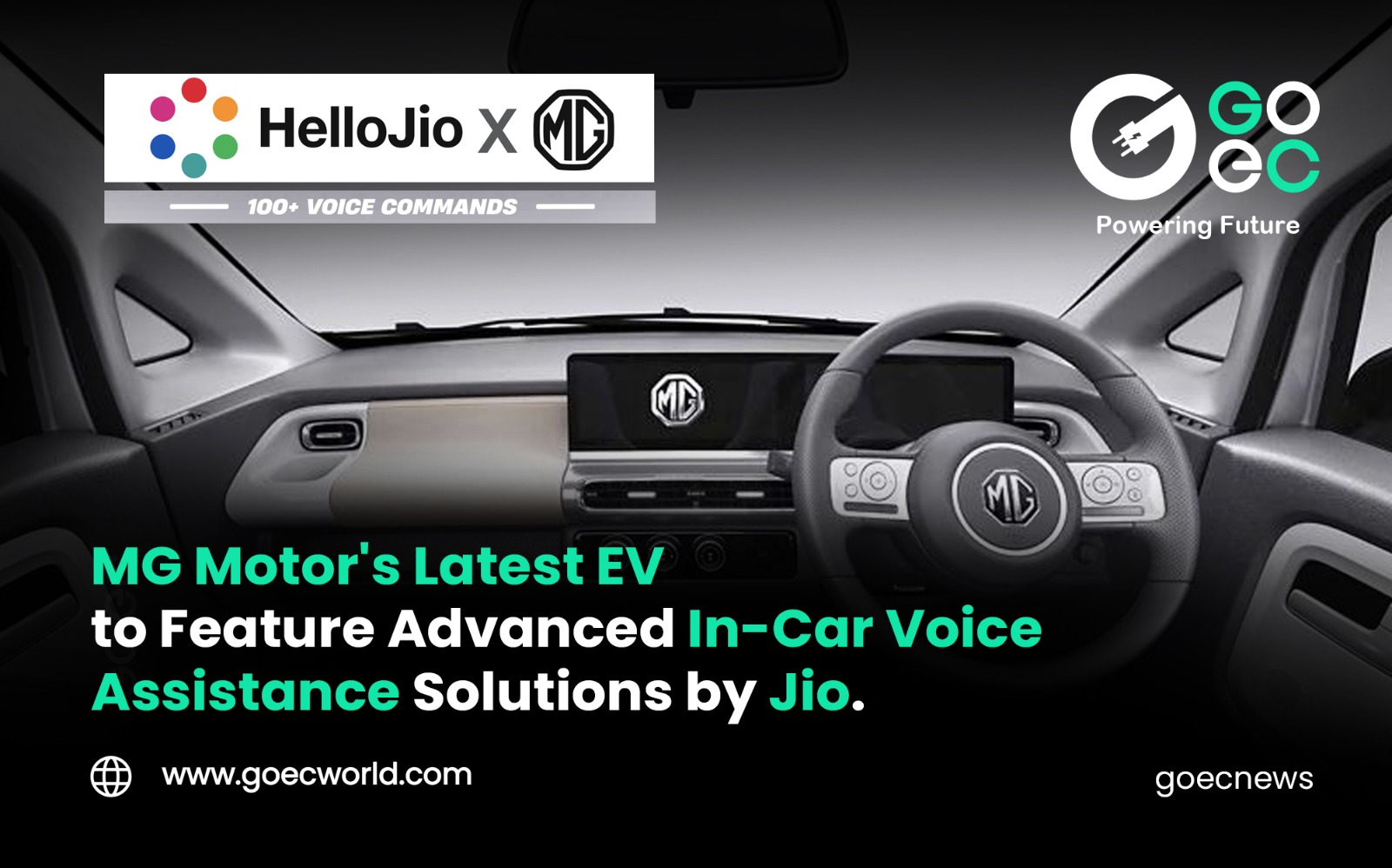 MG Motor’s Latest EV to Feature Advanced In-Car Voice Assistance Solutions by Jio.