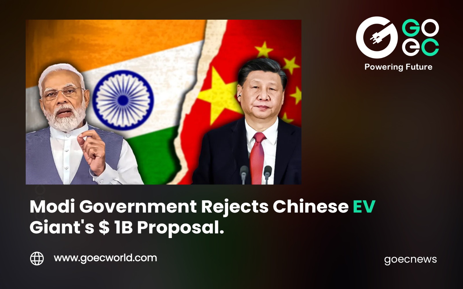 Modi Government Rejects Chinese EV Maker BYD’s $1B Manufacturing Plant Proposal in India.