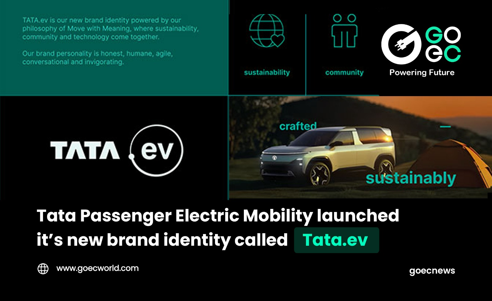 Tata Motors has unveiled the new electric brand name Tata.ev.