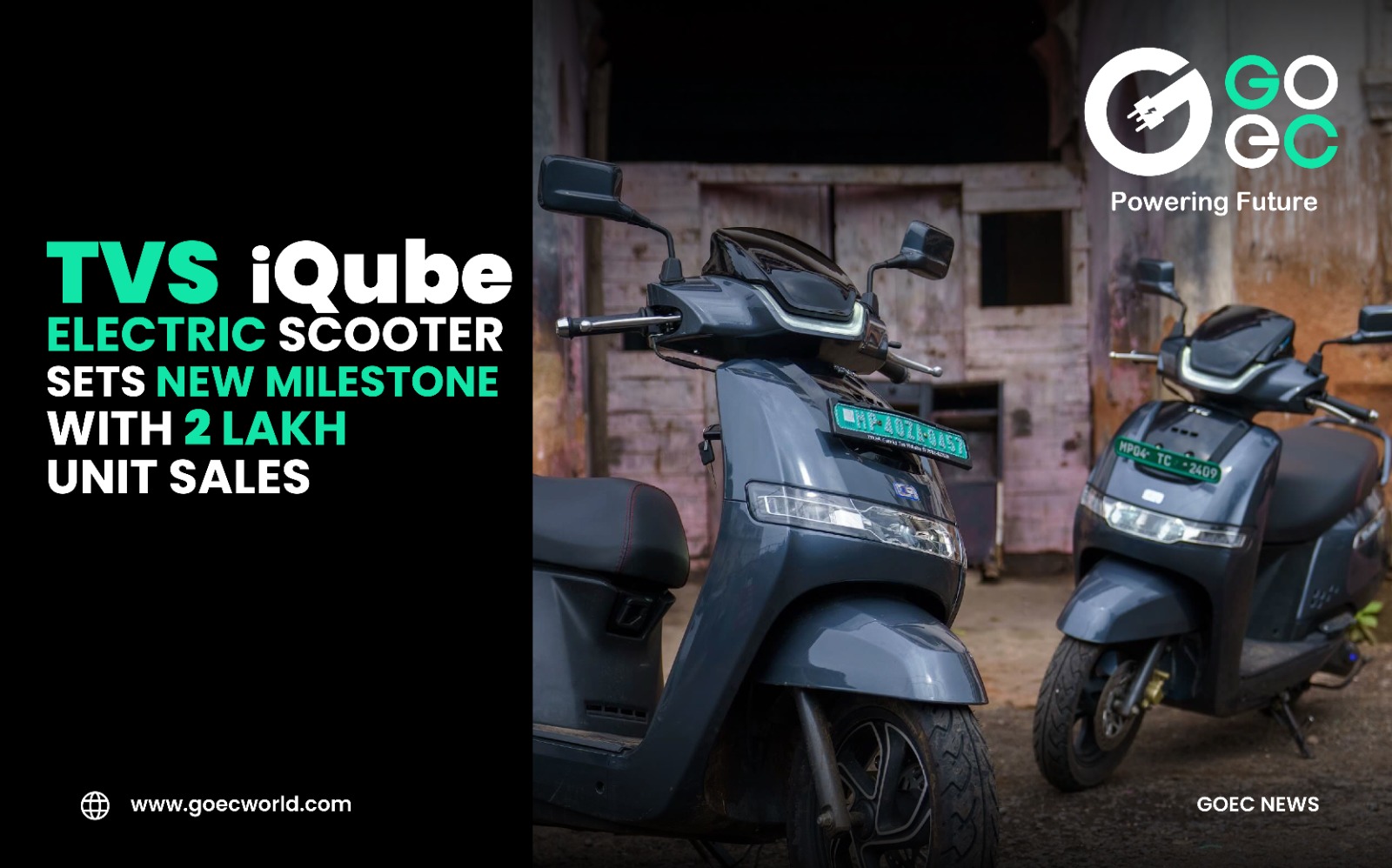 TVS iQube Electric Scooter Sets New Milestone with 2 Lakh Unit Sales.