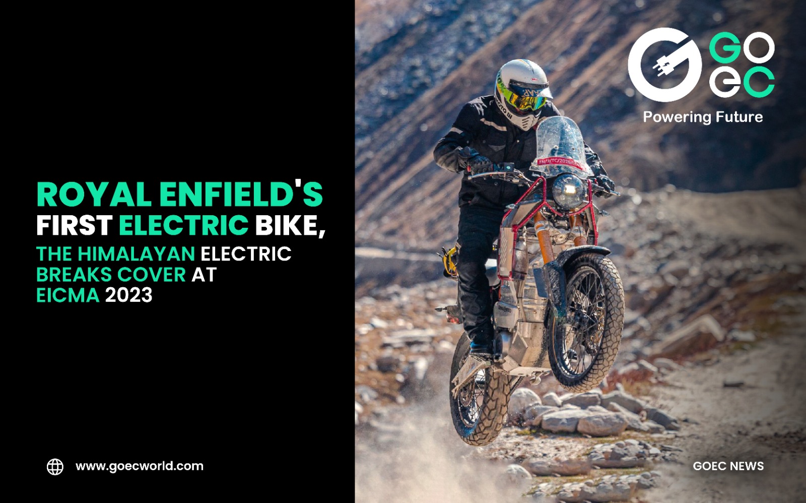 Royal Enfield’s First Electric Bike, the Himalayan Electric Breaks Cover at EICMA 2023