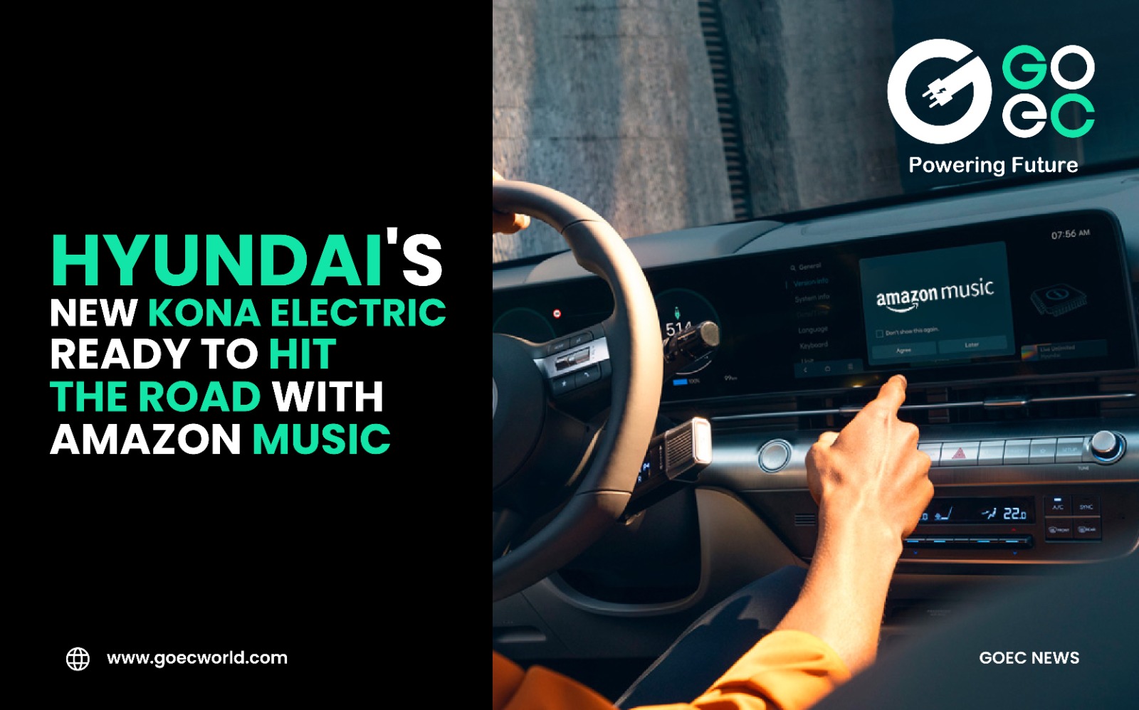 Hyundai’s New Kona Electric ready to Hit the Road with Amazon Music