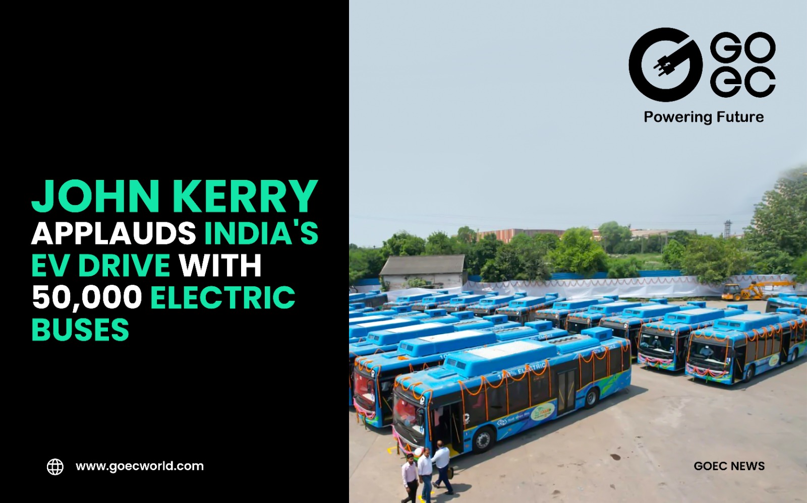 John Kerry Applauds India’s EV drive with 50,000 Electric Buses