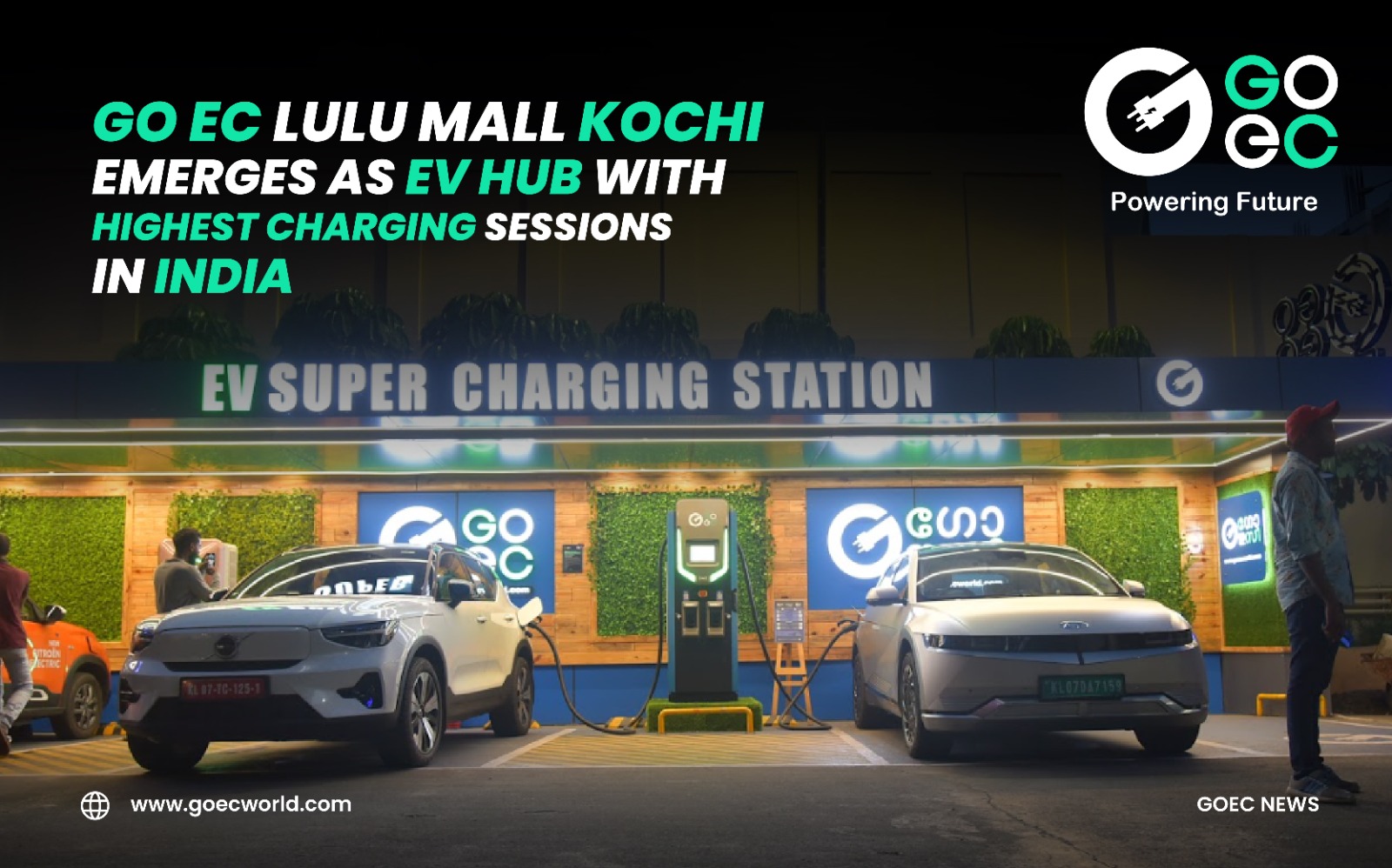 GO EC Lulu Mall Kochi Emerges as EV Hub with Highest Charging Sessions in India