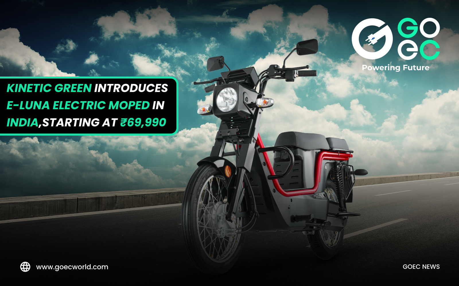 Kinetic Green Introduces E-Luna Electric Moped in India, Starting at ₹69,990