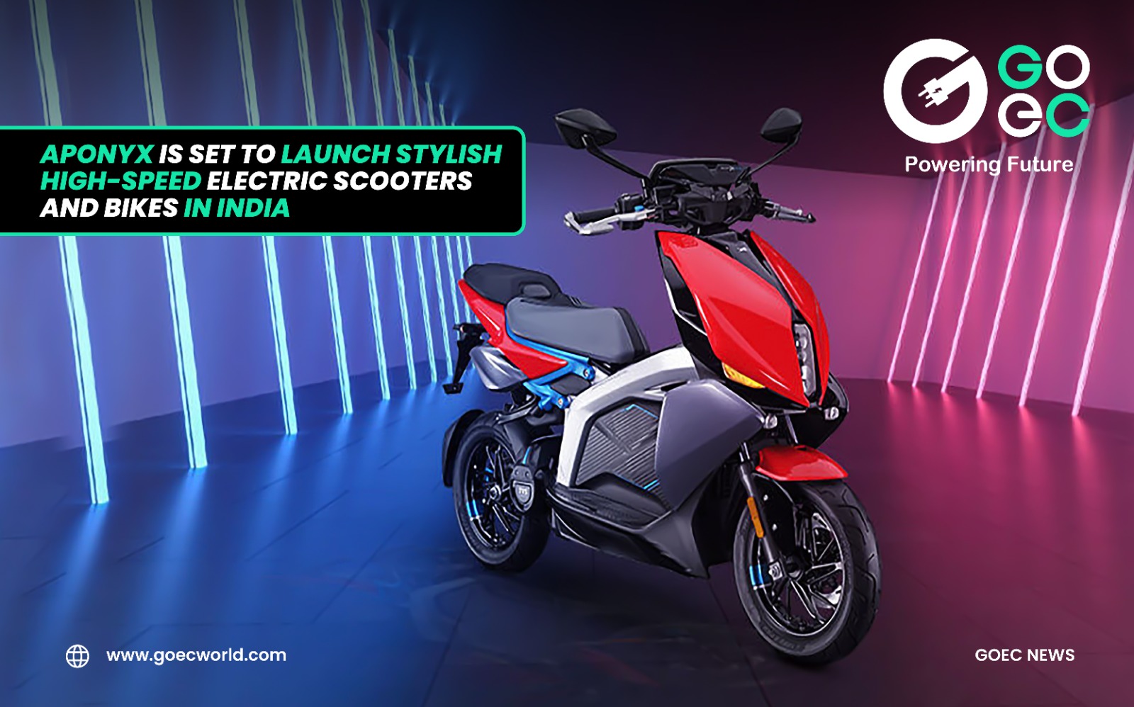 Aponyx is set to Launch Stylish High-Speed Electric Scooters and Bikes in India