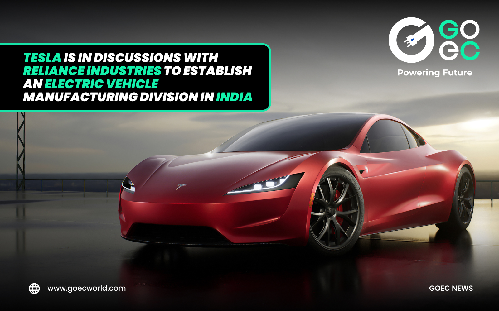 Tesla is in discussions with Reliance Industries to establish an electric vehicle manufacturing division in India.